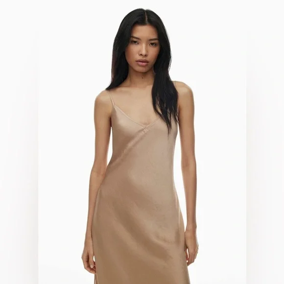 WILFRED Only Slip Satin Maxi Dress | Champagne | Small - Picture 5 of 11
